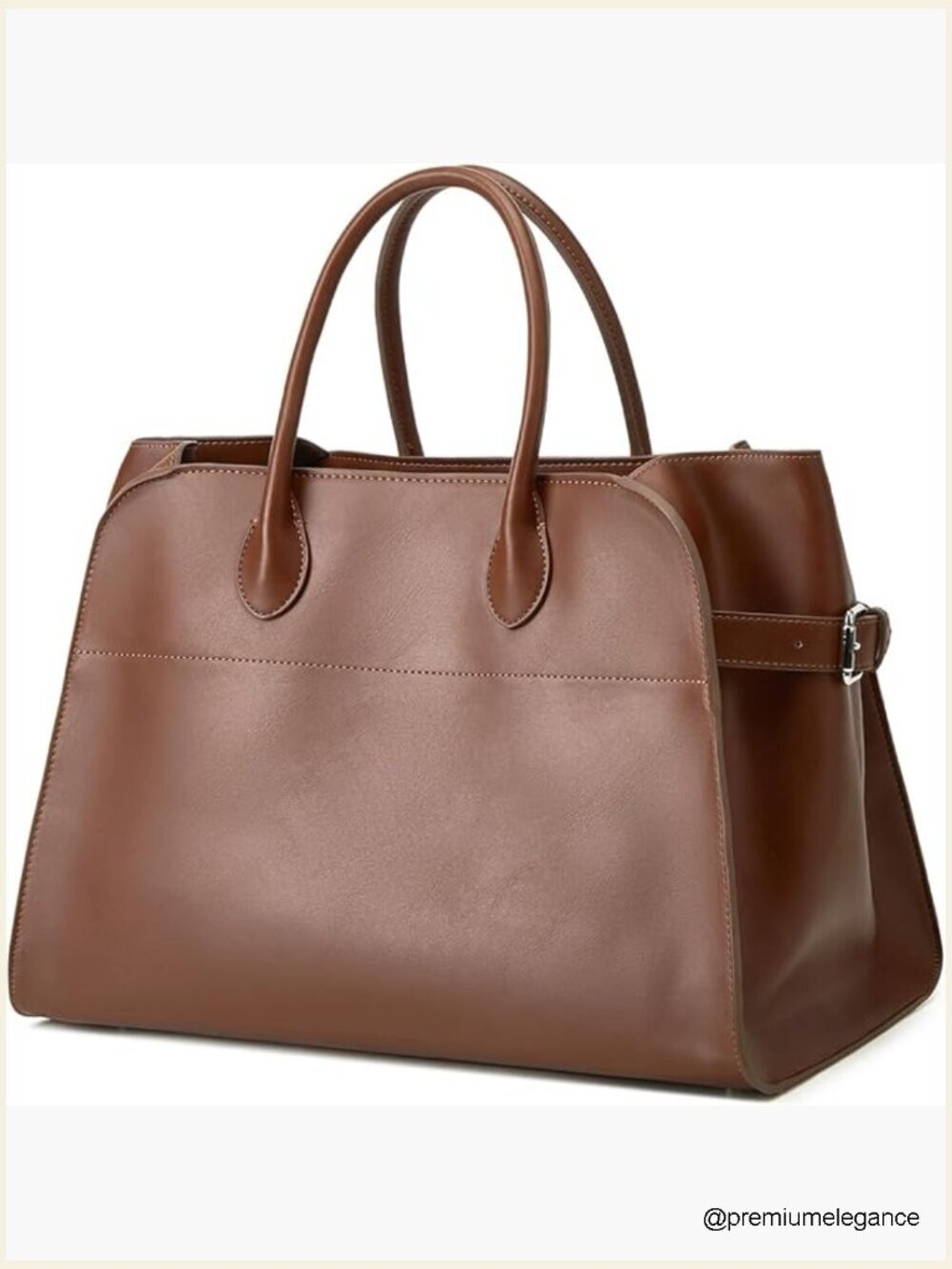 Vegan Leather Large Tote Bag Retro Top-handle Work Purse